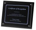 2 Panel Black Radiant Plaque with Clear Acrylic Overlay (8" x 10" x 3/4") Screen-printed